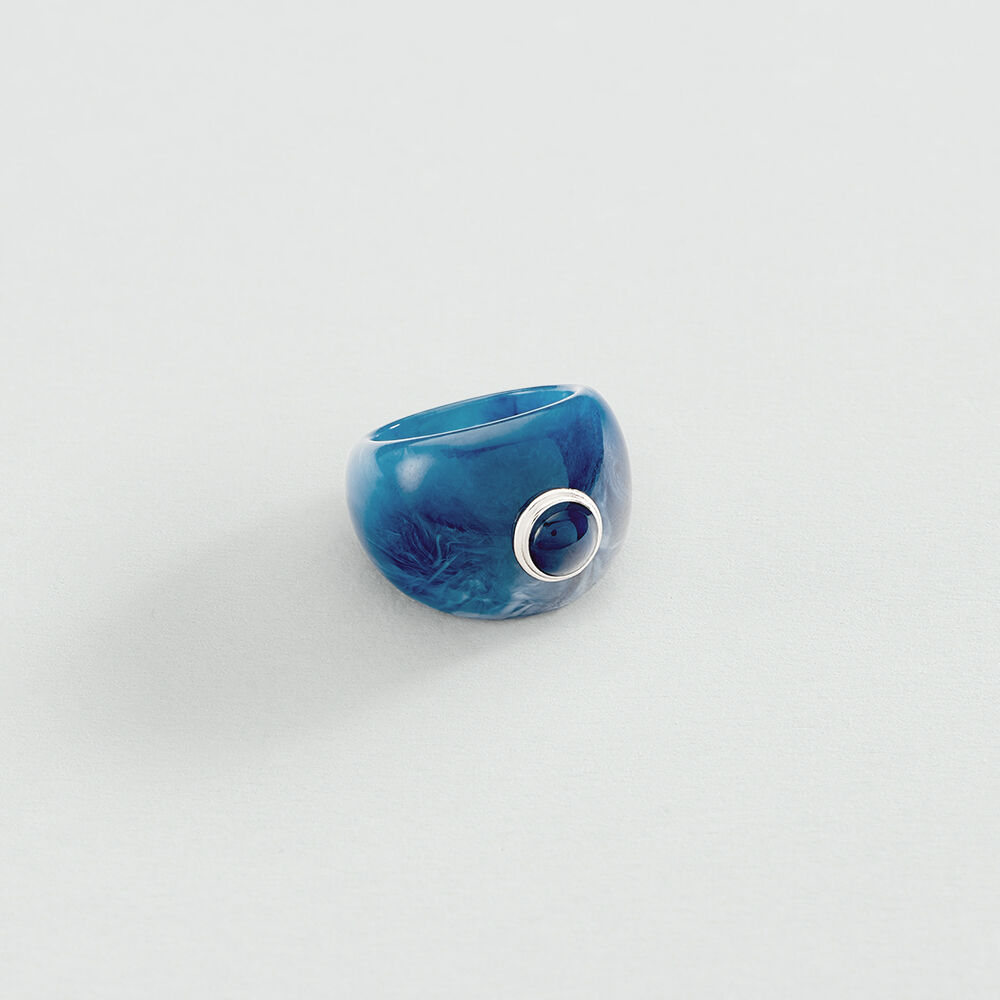 Anillo ancho BE - Azul - Anillo ancho  | Agatha