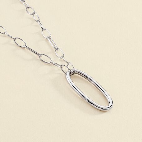 Collar largo CHAIN - Plateado - Collares  | Agatha