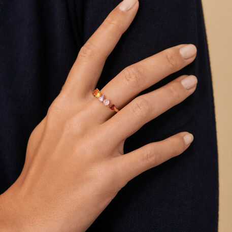 Anillo fino VAGUE - Multicolor / Oro - Anillos  | Agatha