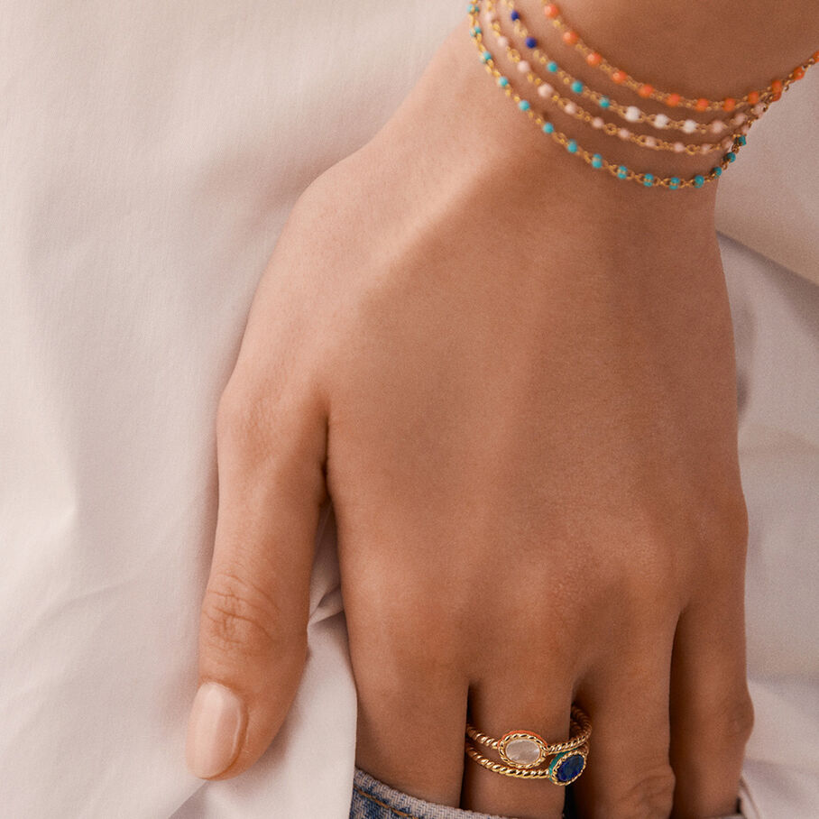 Anillo fino ATMA - Madre perla / Rosa - Anillos  | Agatha