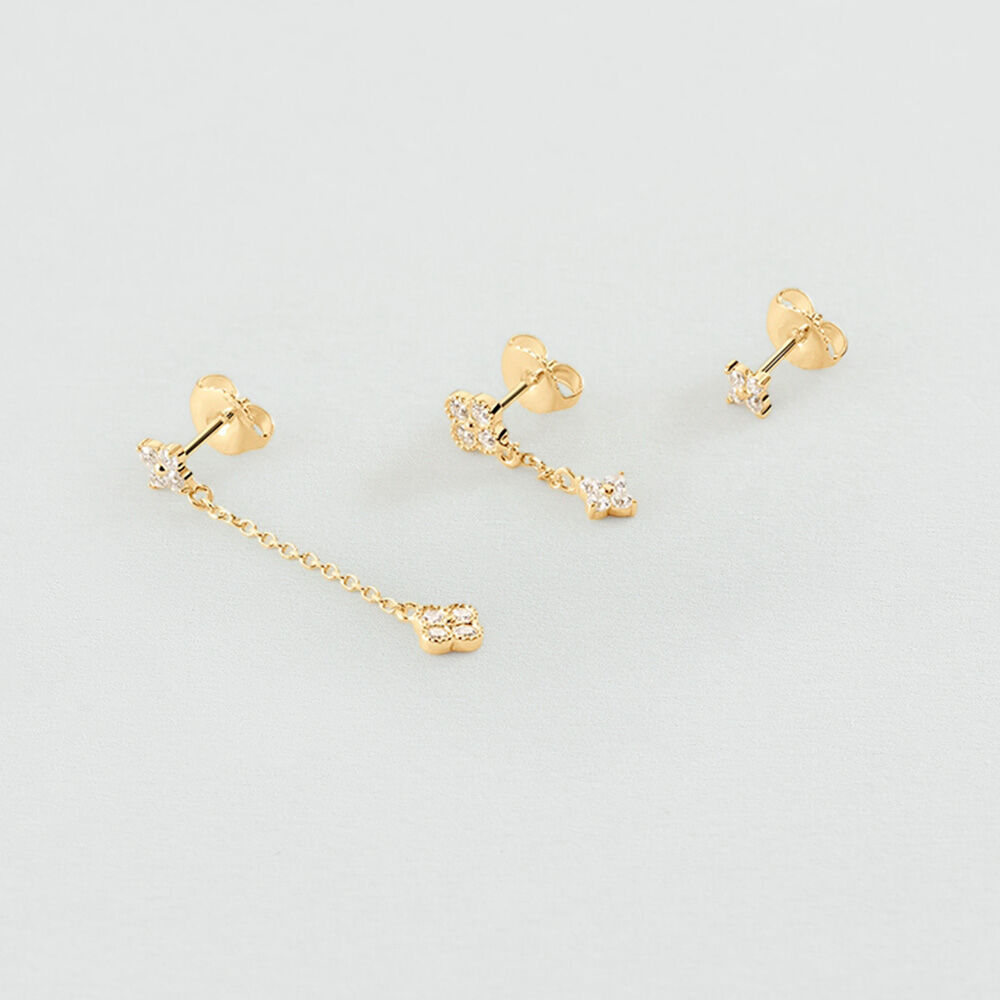 Pendientes cortos MIX& MATCH - Cristal / Dorado - Pendientes cortos  | Agatha