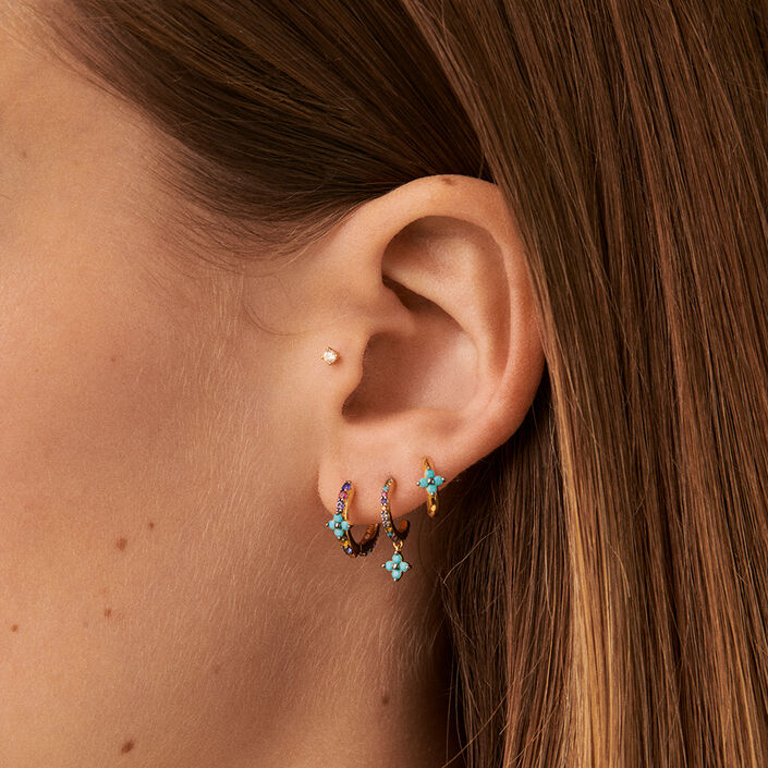Piercing criolla MIX& MATCH - Multicolor / Oro - Piercings  | Agatha