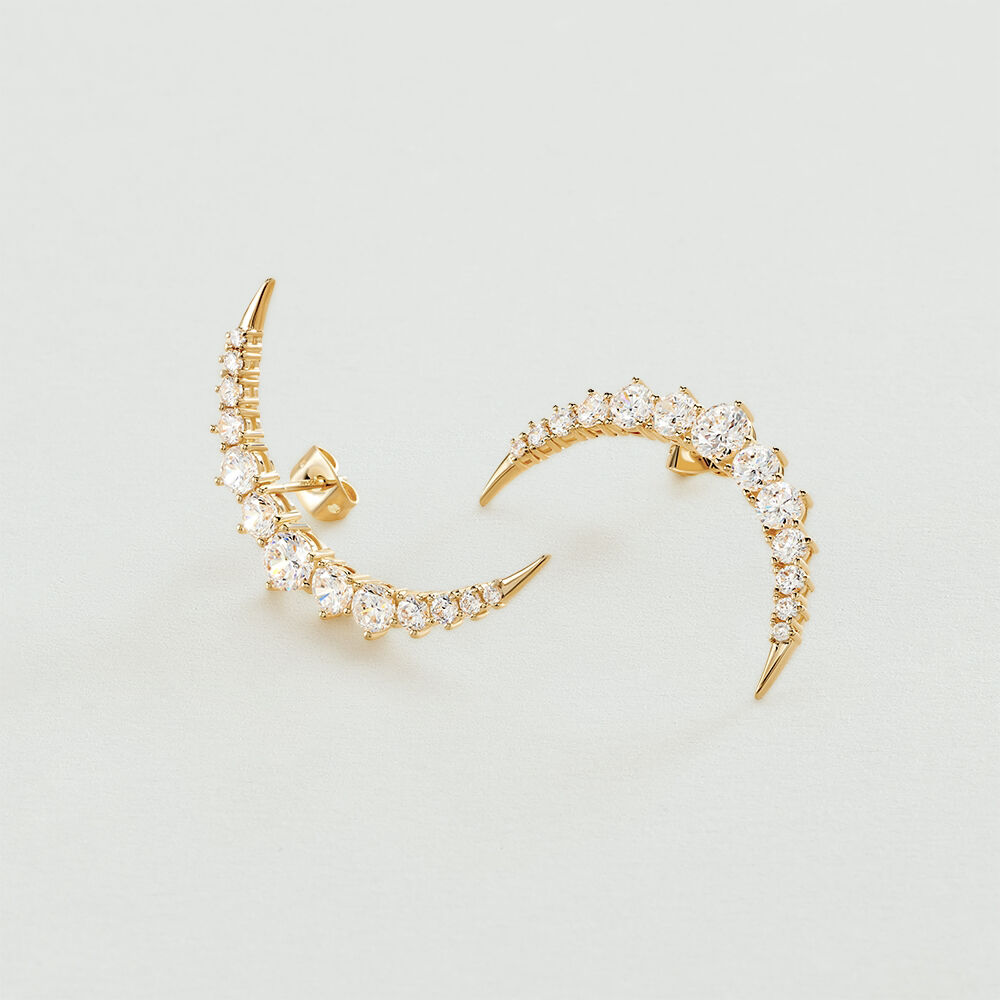 Pendientes cortos CREPUSCULE - Cristal / Dorado - Pendientes cortos  | Agatha