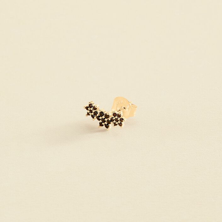 Piercing mini TRIOFLOR - Negro / Oro - Piercings  | Agatha