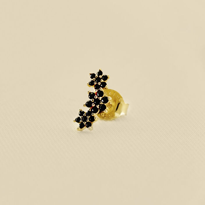 Piercing mini TRIOFLOR - Negro / Oro - Piercings  | Agatha