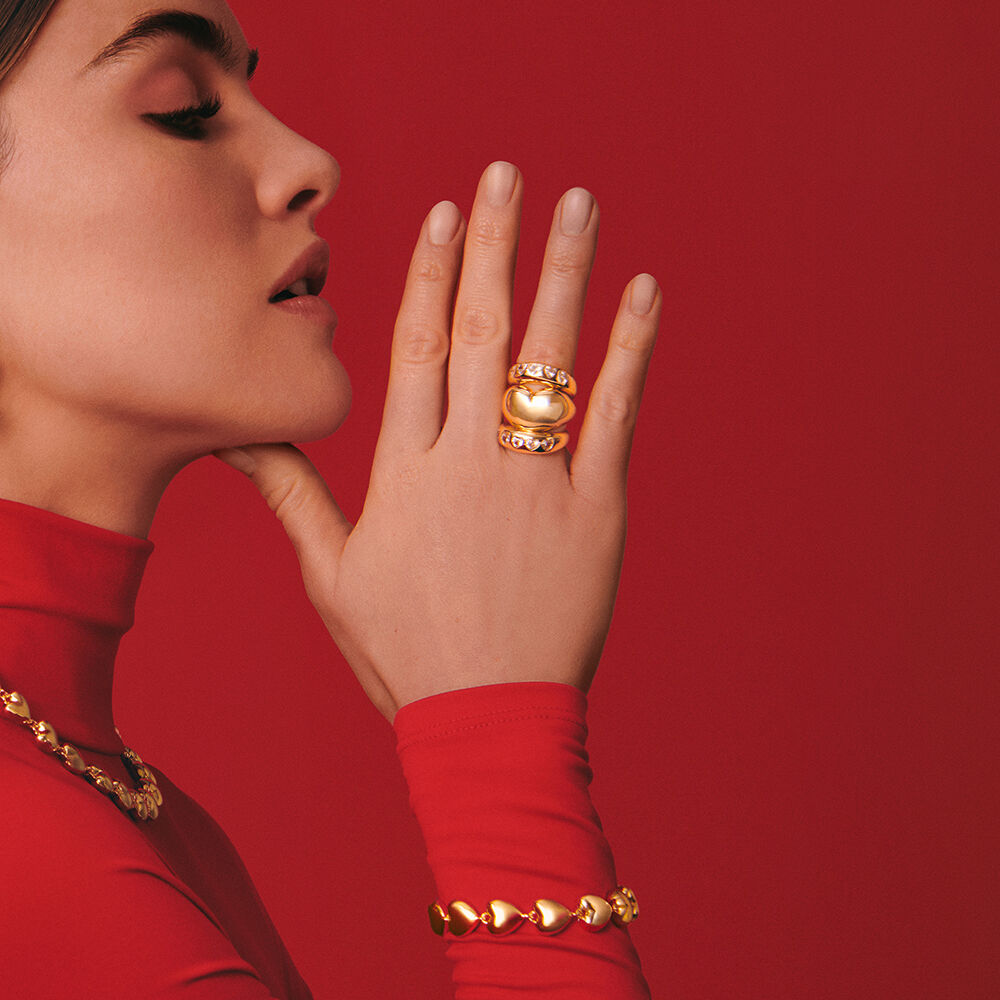 Anillo ancho DESIREE - Dorado - Anillos de fantas&iacute;a  | Agatha