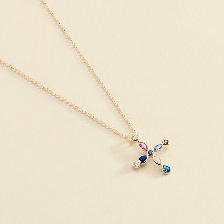 Collar corto LUCES - Multicolor / Oro - Collares  | Agatha