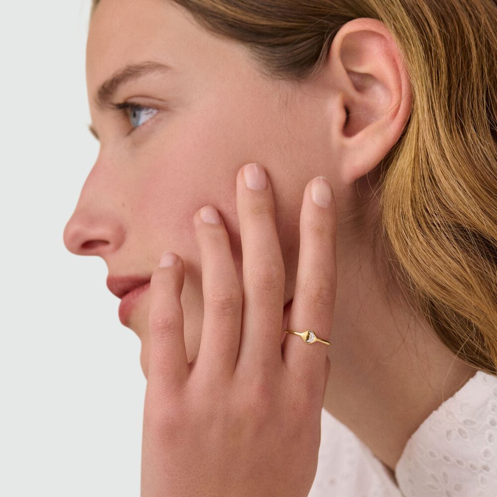 Anillo fino MAHINA - Cristal / Dorado - Anillos de fantasía  | Agatha
