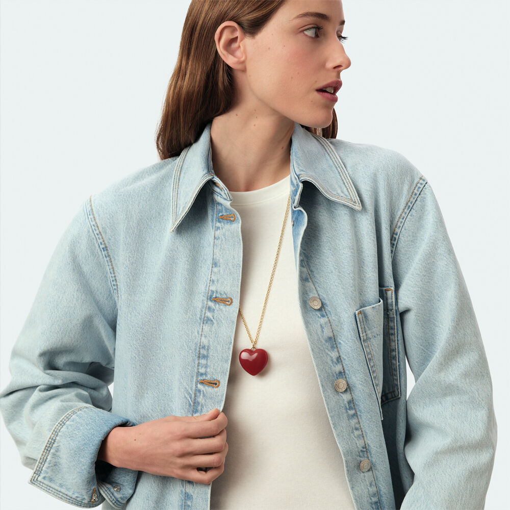 Collar largo SACR&Eacute; C&OElig;UR - Rojo / Oro - Collar largo  | Agatha