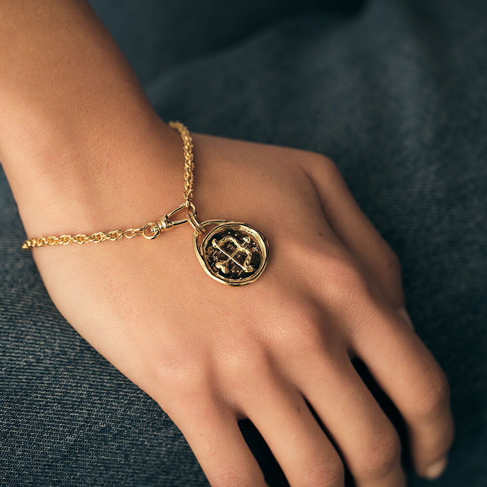 Colgante PEN9TALIASTR - Dorado - signos del zodiaco  | Agatha