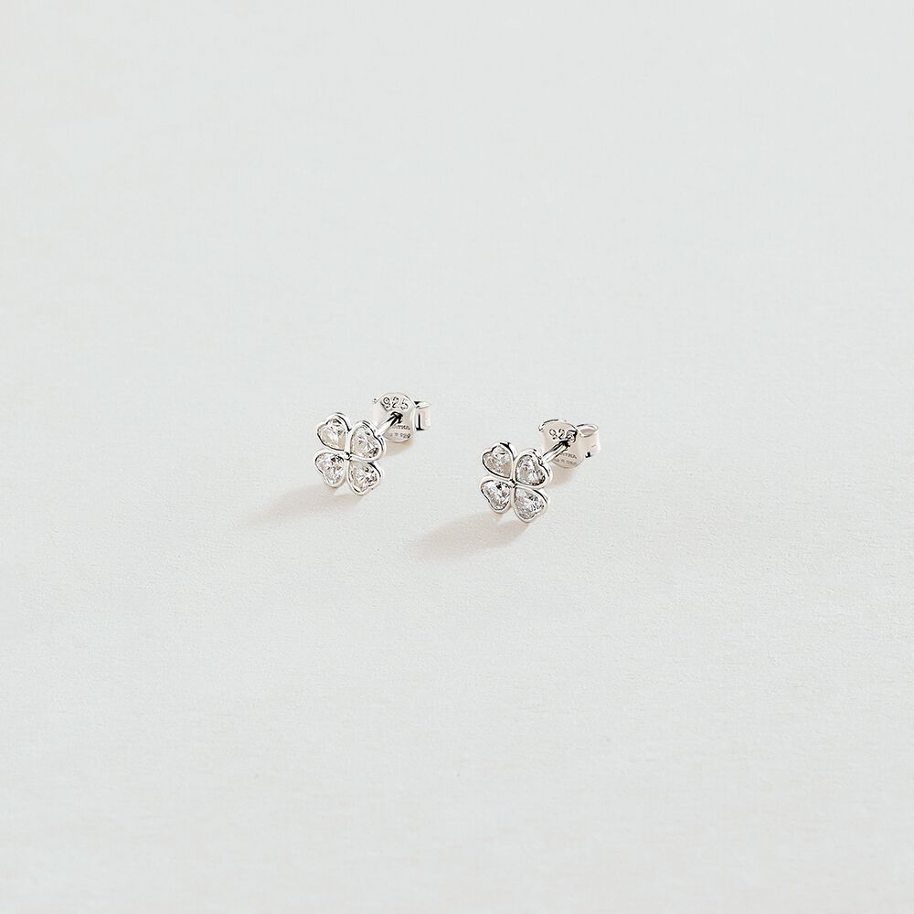 Pendientes cortos FELICITE - Cristal / Plateado - Pendientes cortos  | Agatha