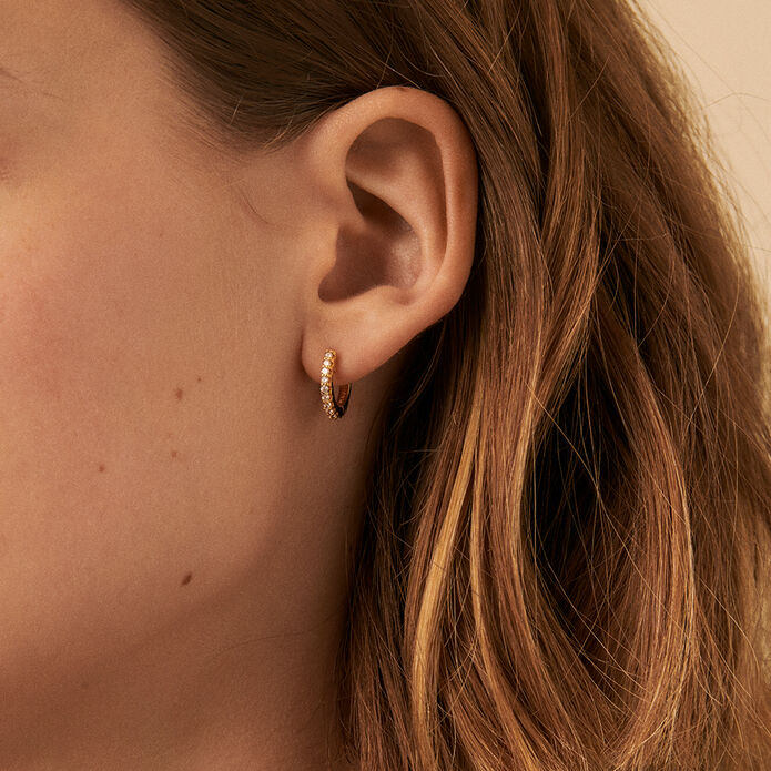 Criollas AUSTRAL - Cristal / Dorado - Pendientes  | Agatha