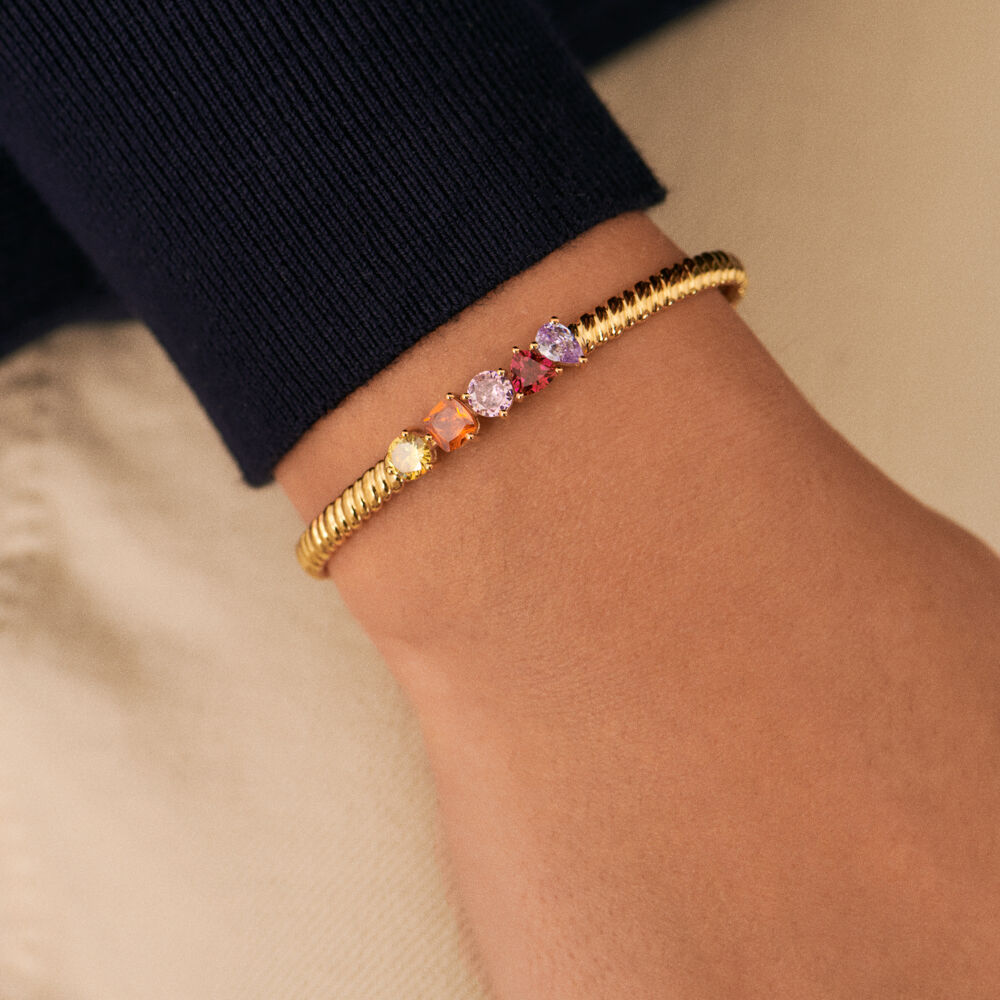Pulsera r&iacute;gida NOUVELLE VAGUE - Multicolor / Oro - Pulsera r&iacute;gida  | Agatha