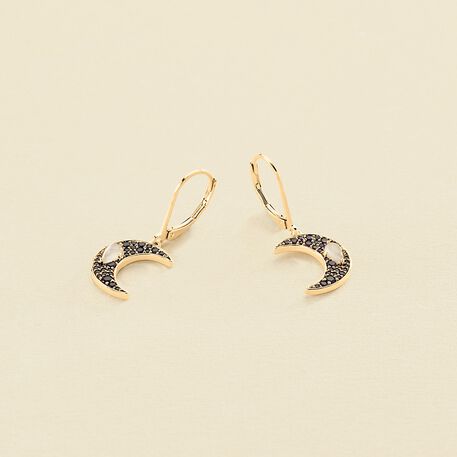 Pendientes largos CREPUSCULE - Azul / Oro - Pendientes  | Agatha