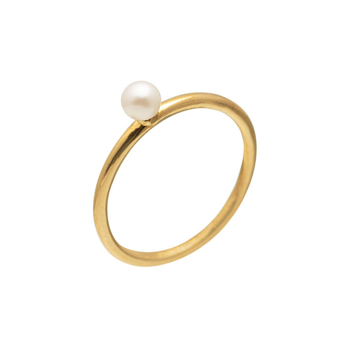 Anillo fino TOUJOURS - Perla / Oro - Anillos  | Agatha