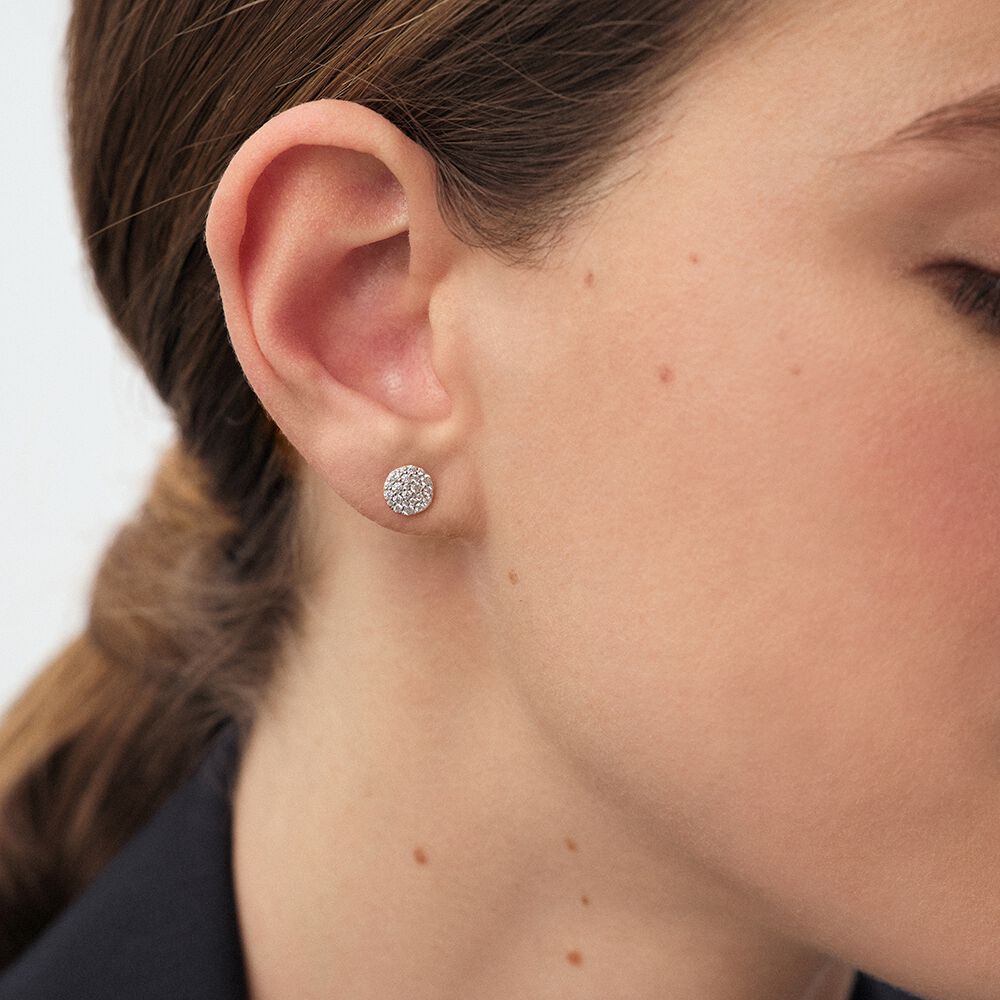 Pendientes cortos CRYSTAL - Cristal / Dorado - Pendientes cortos  | Agatha