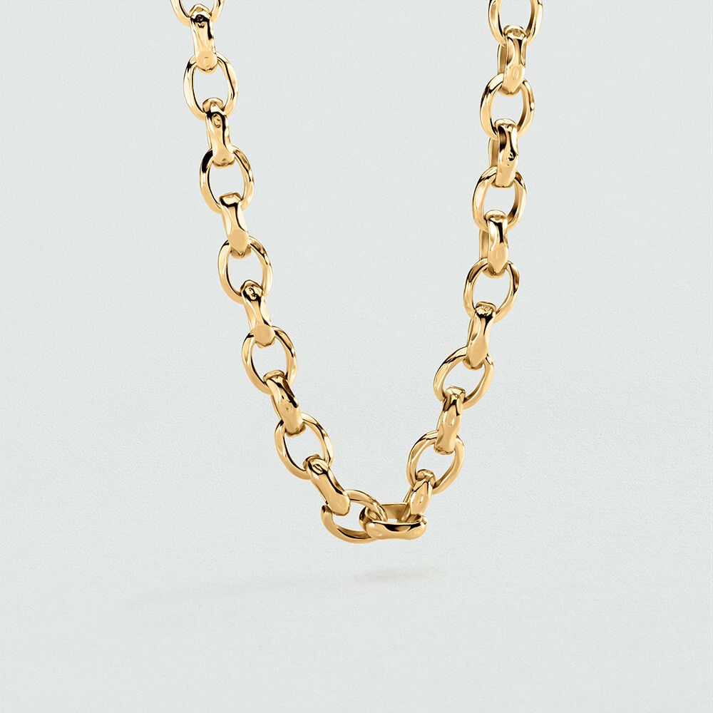 Collar corto ESLABÓN MARTILLADO - Dorado - Collar corto  | Agatha