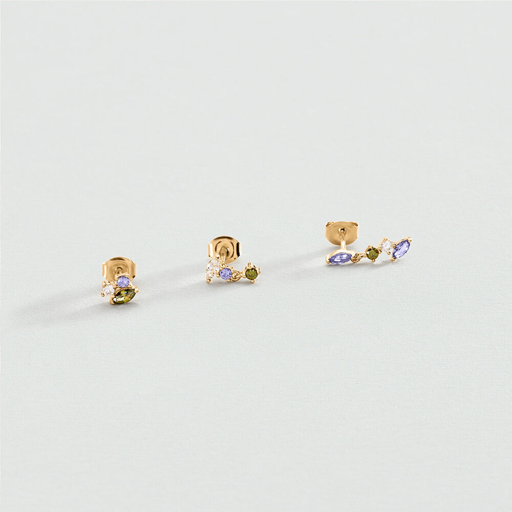 Piercing mini AMAS - Verde / Violeta - Piercings  | Agatha