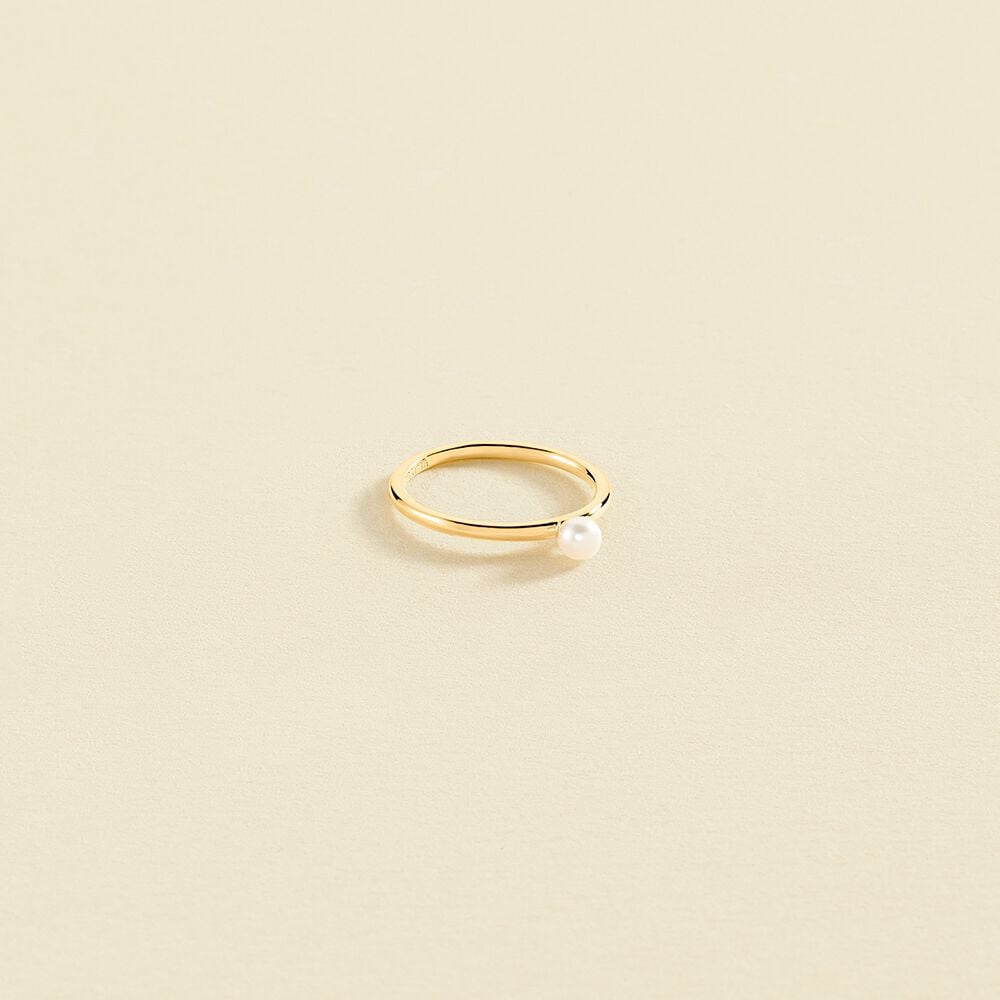 Anillo fino TOUJOURS - Perla / Oro - Anillos  | Agatha