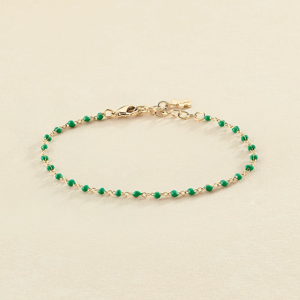 Pulsera de cadena SMARTY - Verde / Dorado - Pulseras  | Agatha