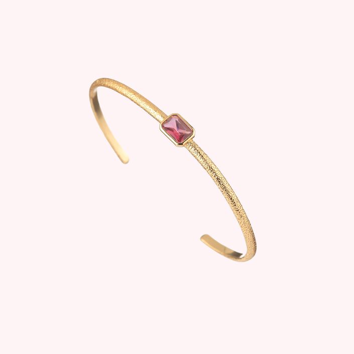 Pulsera rígida CLEOPATR - Rosa / Oro - Pulseras  | Agatha
