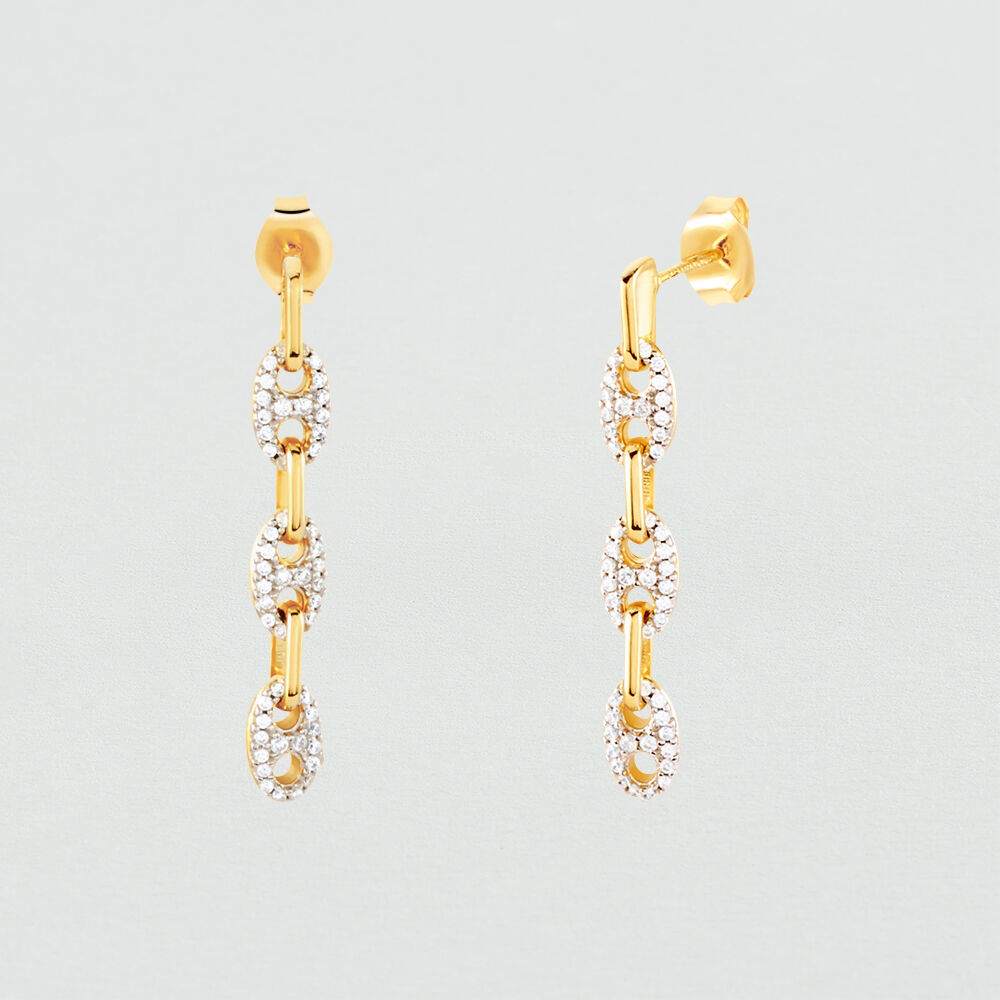 Pendientes largos ETREINTE - Plateado / Dorado - Pendientes largos  | Agatha