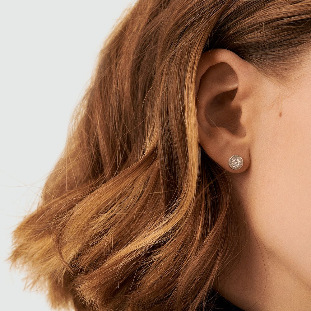 Pendientes cortos IMPERIAL - Cristal / Plateado - Pendientes cortos  | Agatha