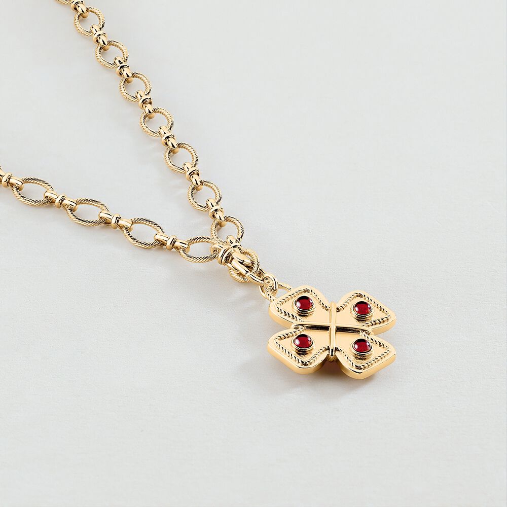 Collar corto N-13 - Rojo / Oro - Collar corto  | Agatha