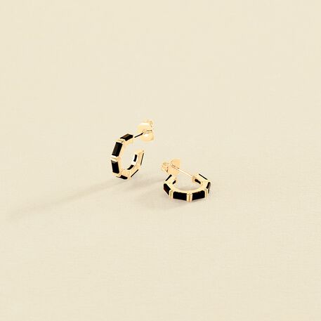 Criollas LUCILLE - Negro / Oro - Pendientes  | Agatha