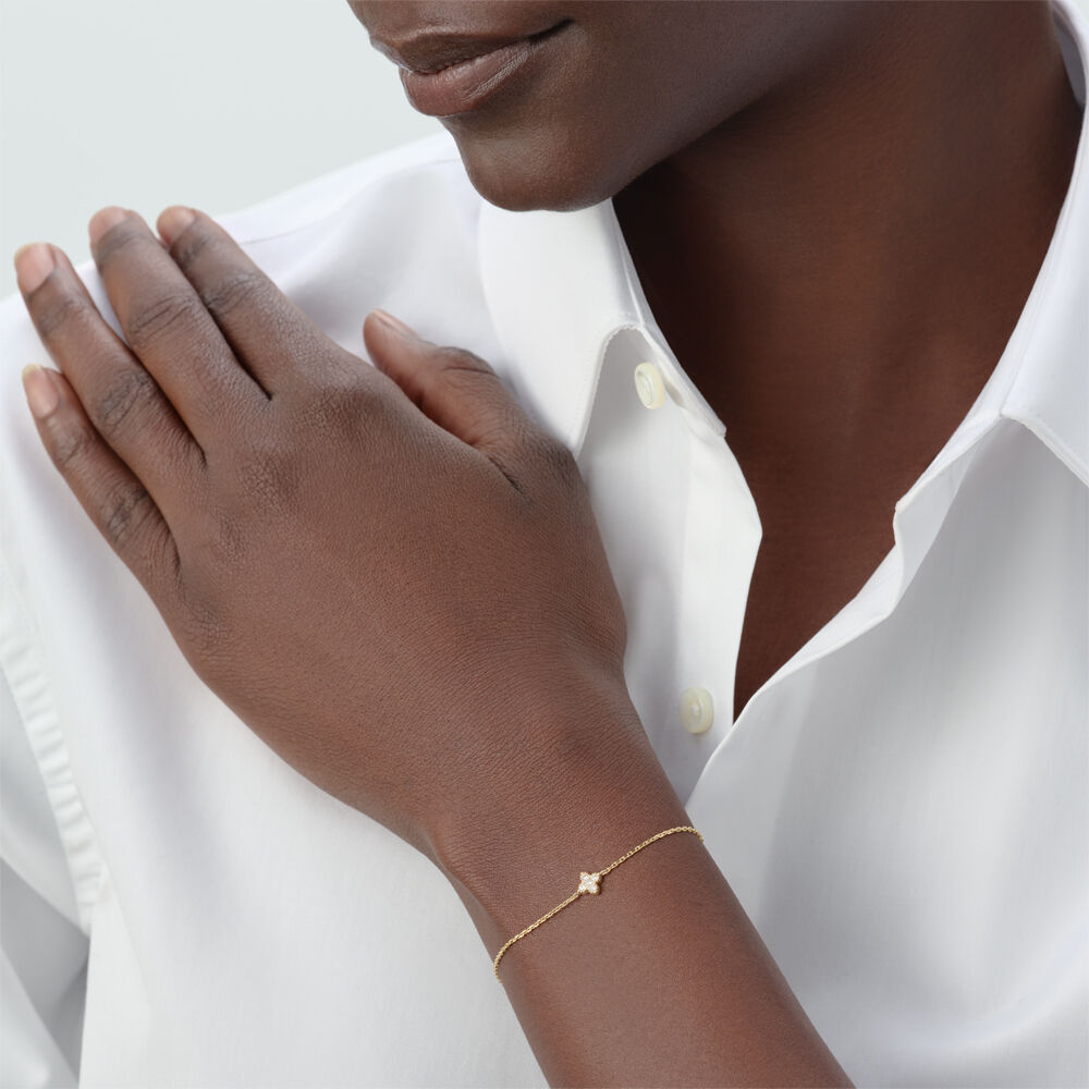 Pulsera de cadena BELOVED - Cristal / Dorado - Pulsera de cadena  | Agatha