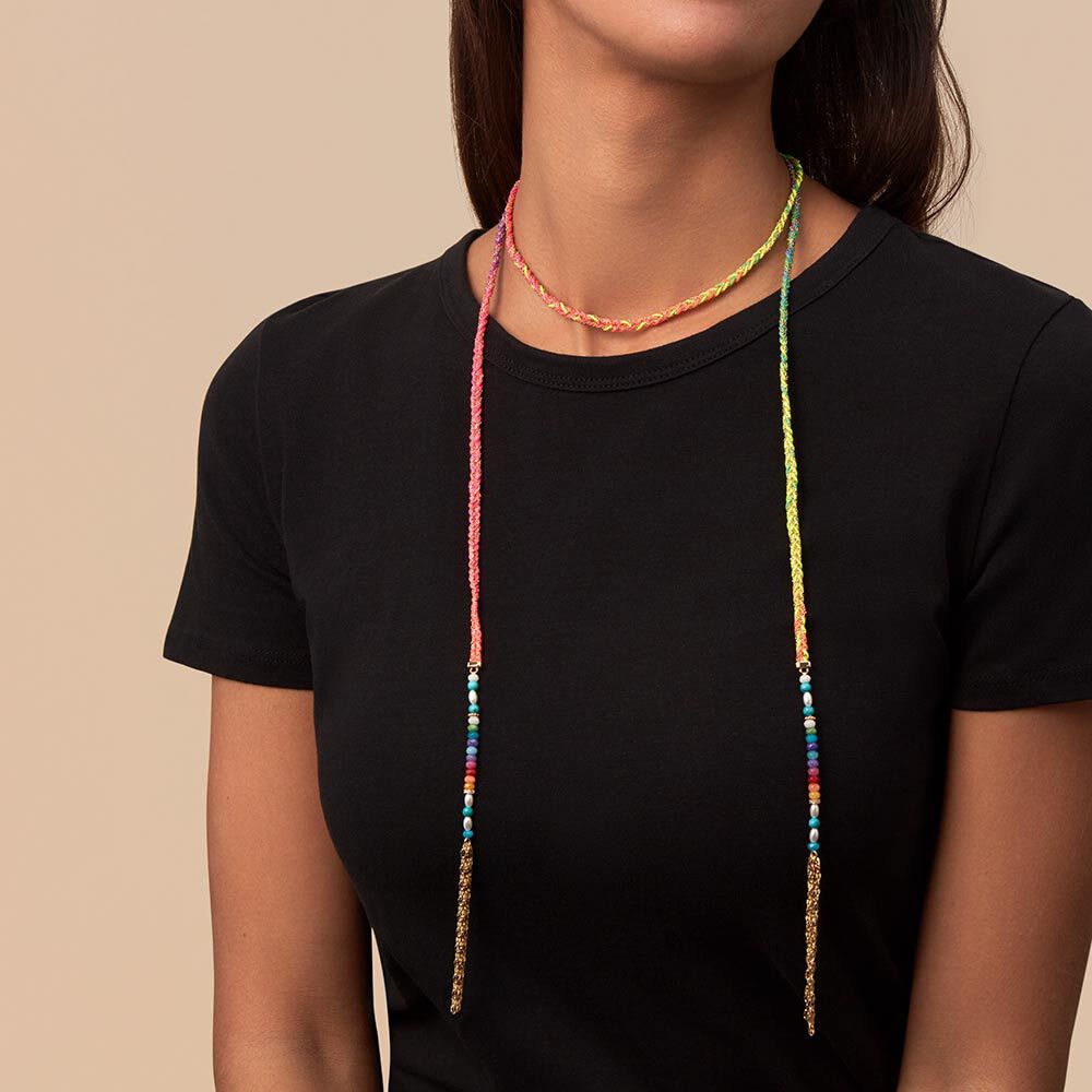 Collar largo ADICTION - Multicolor / Oro - Collar largo  | Agatha