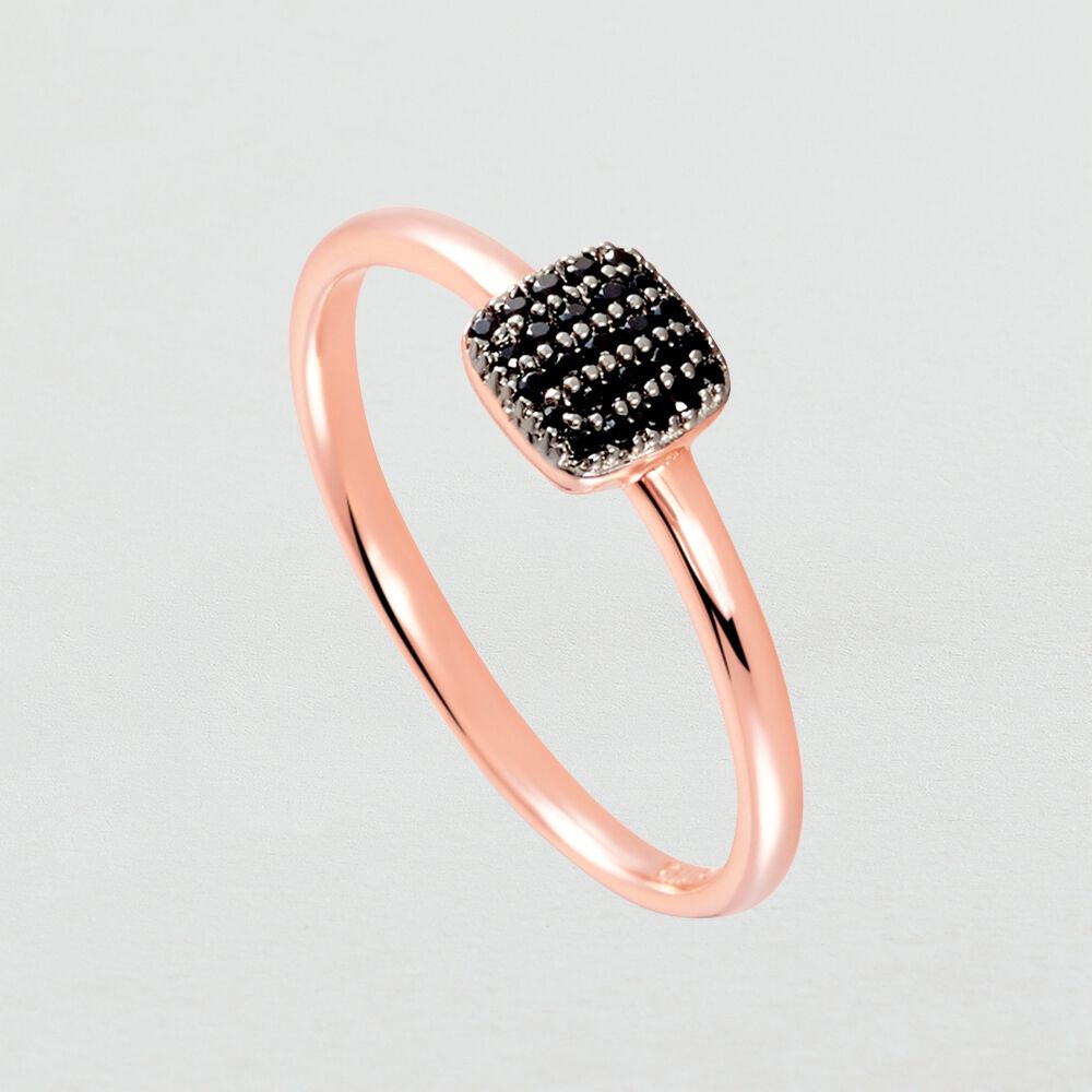 Anillo fino GLORIA - Negro / Rosa - Anillos  | Agatha
