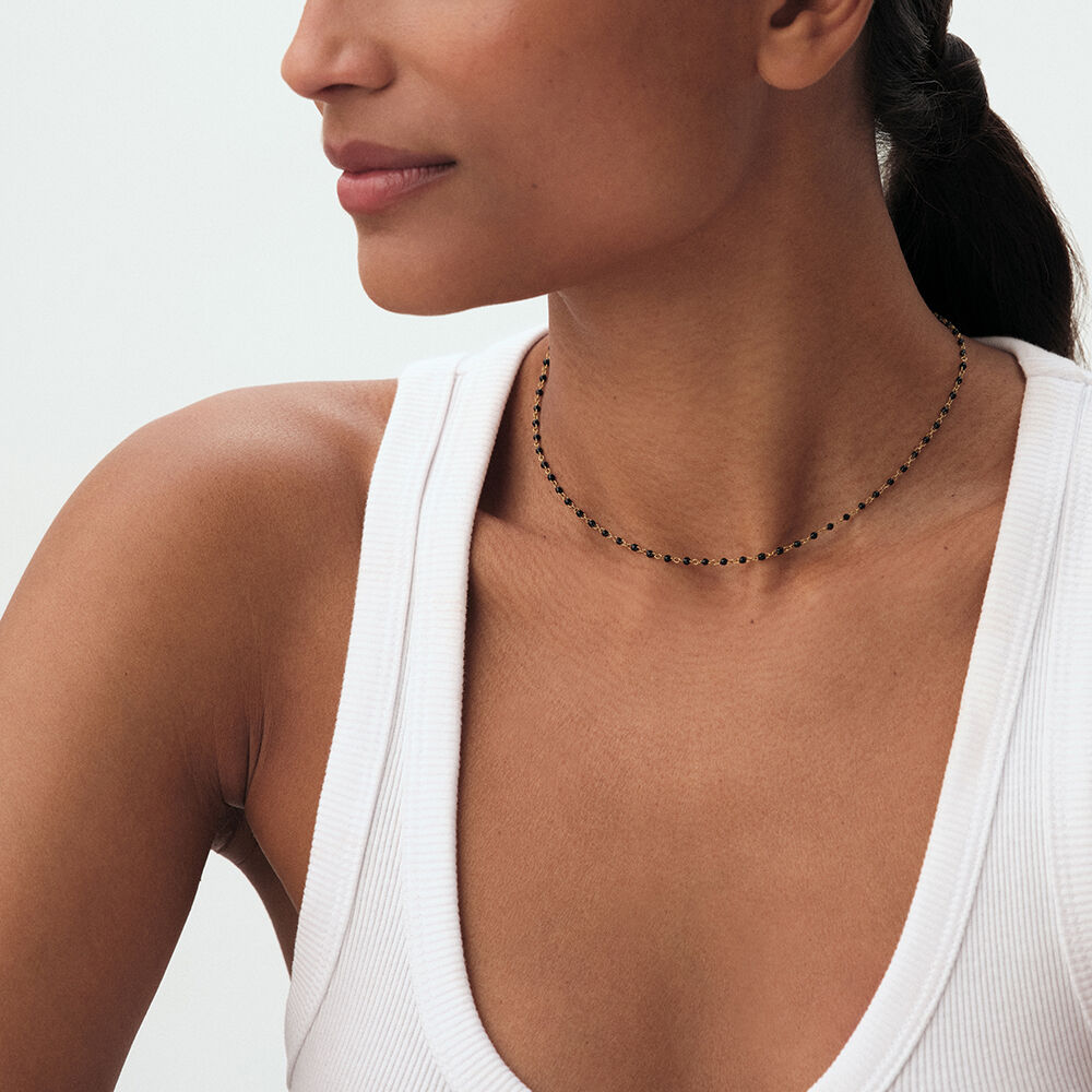 Collar corto SMARTY - Negro / Oro - Collar corto  | Agatha