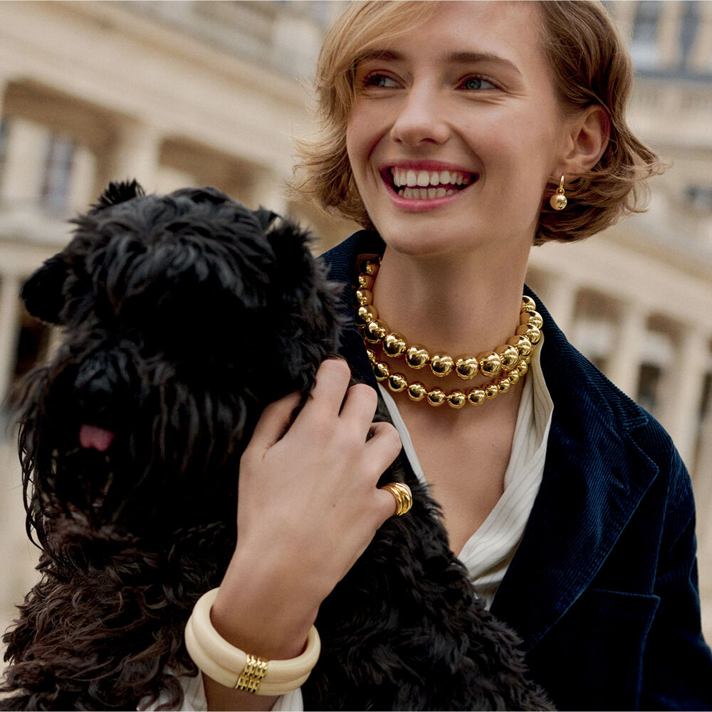 Pulsera rígida PALAIS ROYAL - Marfil / Oro - Pulsera rígida  | Agatha