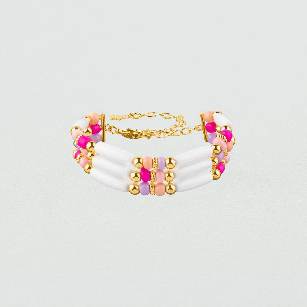 Pulsera de cadena RODEO - Multicolor / Oro - Pulsera de cadena  | Agatha