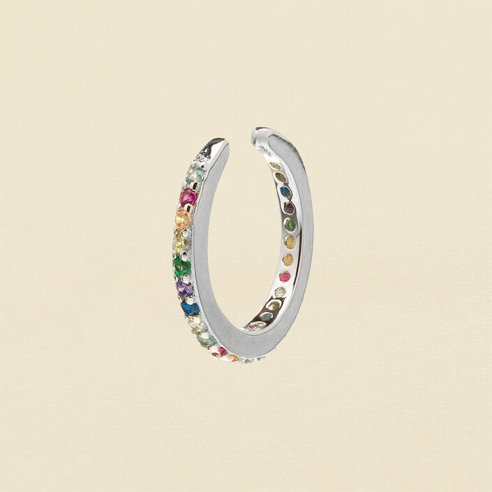 Ear cuff CUFF - Multicolor / Plata - Piercings  | Agatha