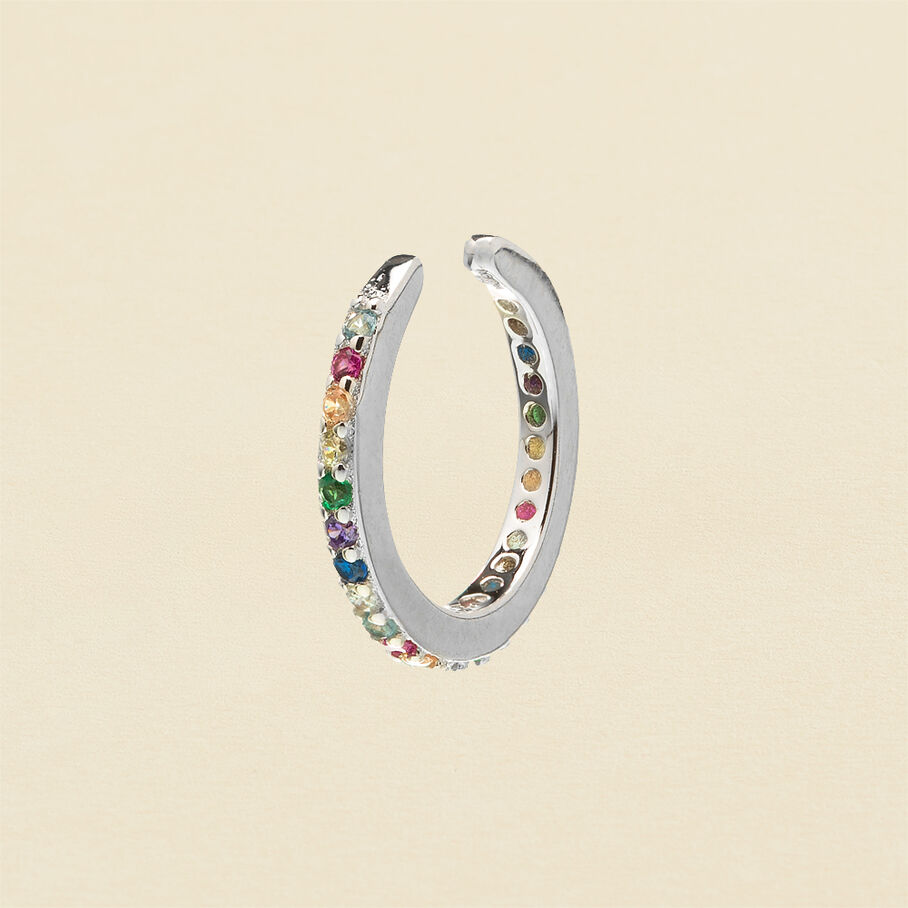 Ear cuff CUFF - Multicolor / Plata - Piercings  | Agatha