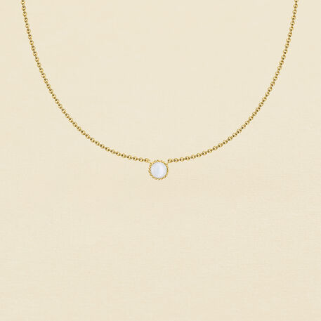 Collar corto ALOHA - Nácar / Oro - Collares  | Agatha