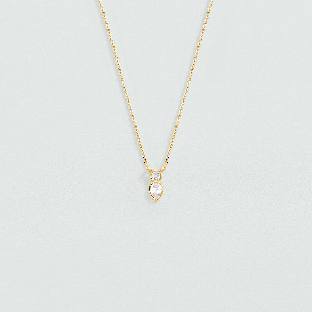 Collar corto CANDY - Cristal / Dorado - Collar corto  | Agatha