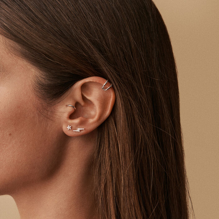 Piercing mini MIX & MATCH - Cristal / Plateado - Piercings  | Agatha