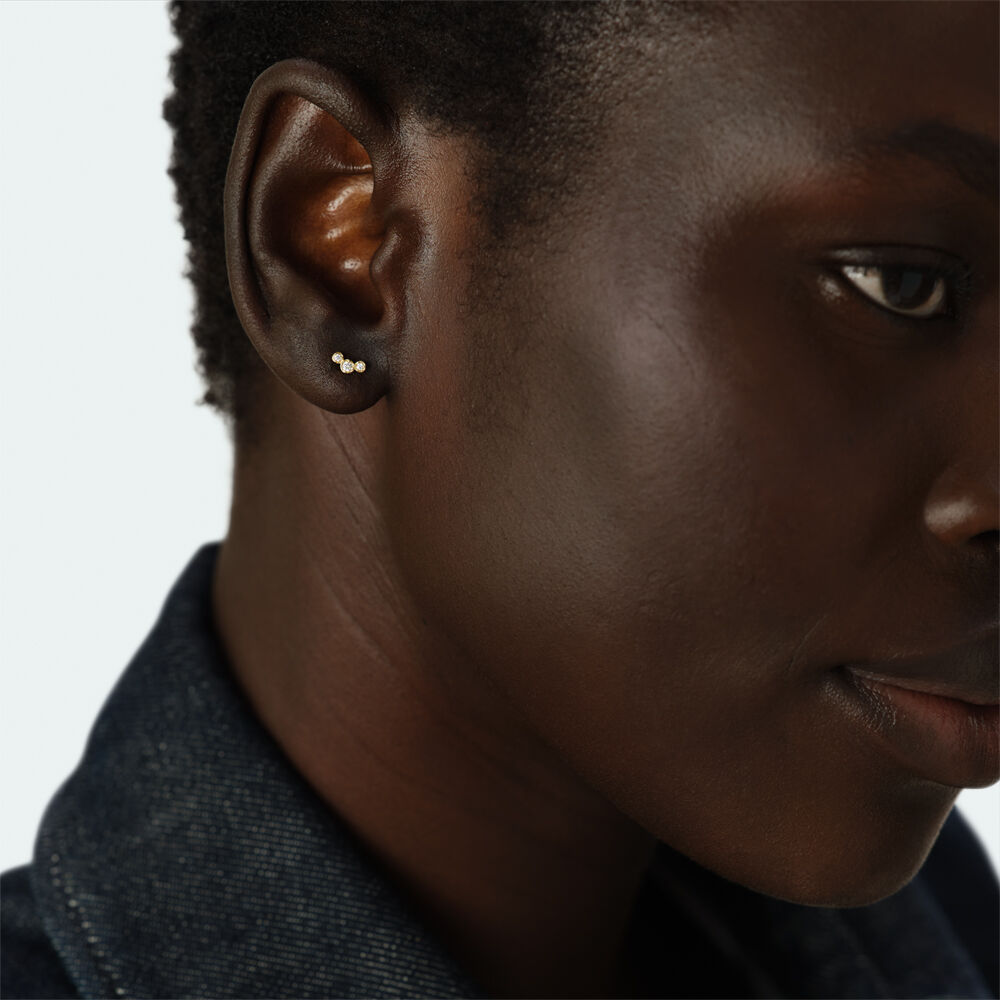 Pendiente corto individual MIX& MATCH - Cristal / Dorado - Pendientes  | Agatha