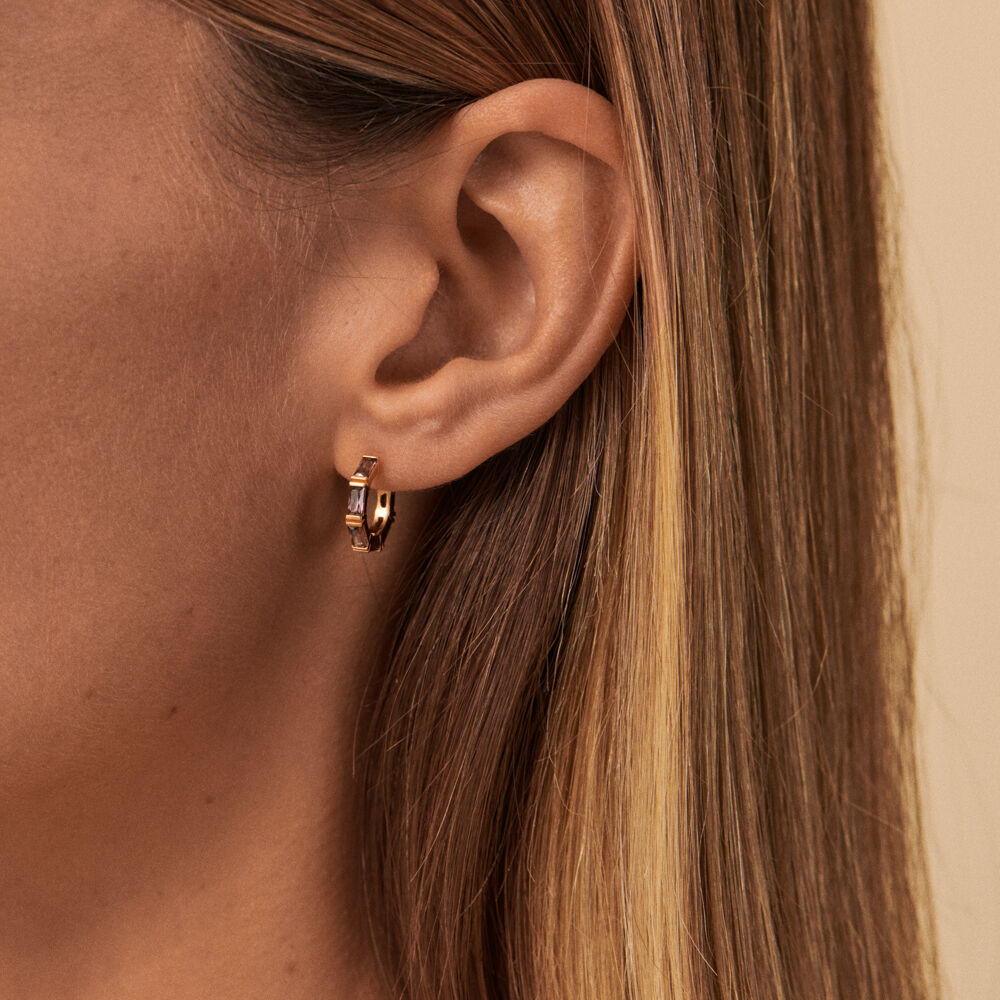 Criollas LUCILLE - Rosa / Oro - Minipendientes  | Agatha