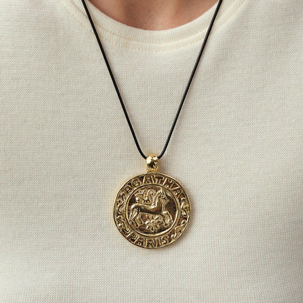 Collar largo PONT DES ARTS - Negro / Oro - Collar largo  | Agatha