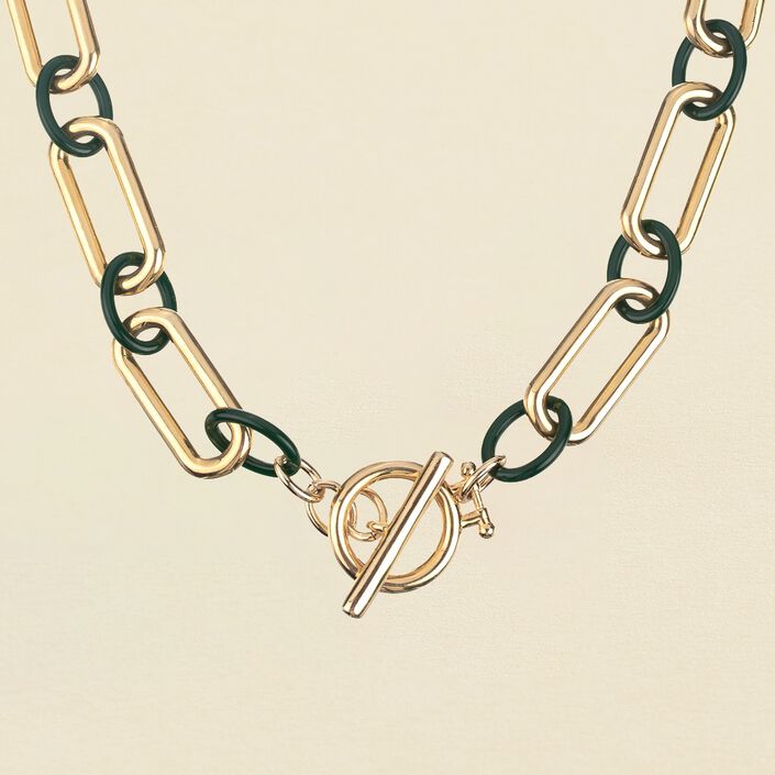 Collar midi DOLLY - Verde / Dorado - Collares  | Agatha