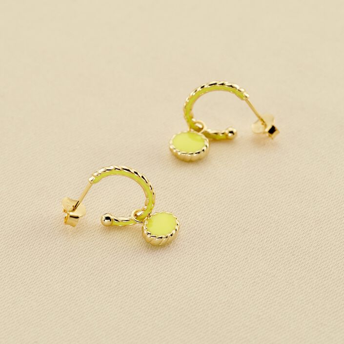 Criollas ATMA - Amazonite/ amarillo - Pendientes  | Agatha
