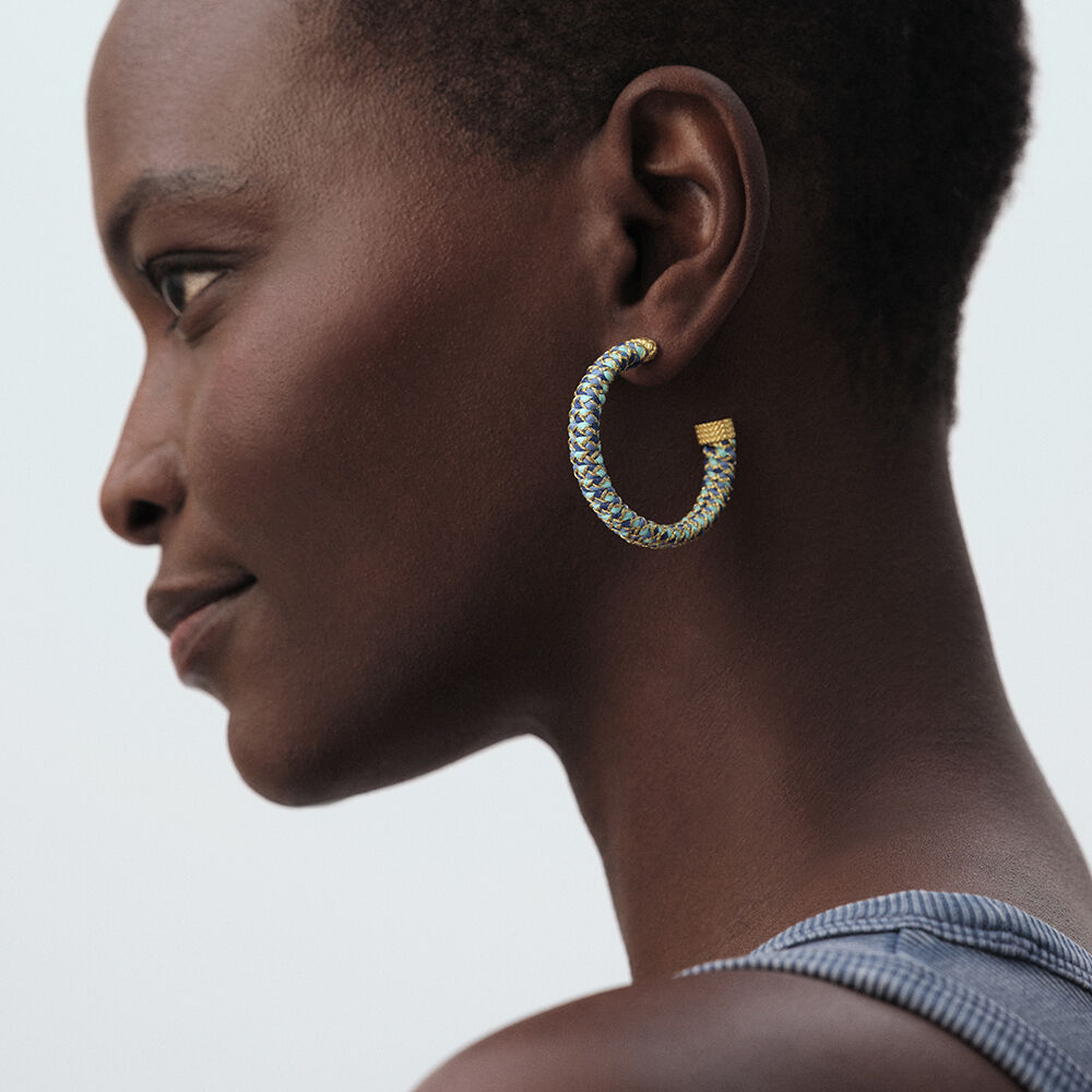 Criollas RAFIA - Azul / Oro - Criollas  | Agatha