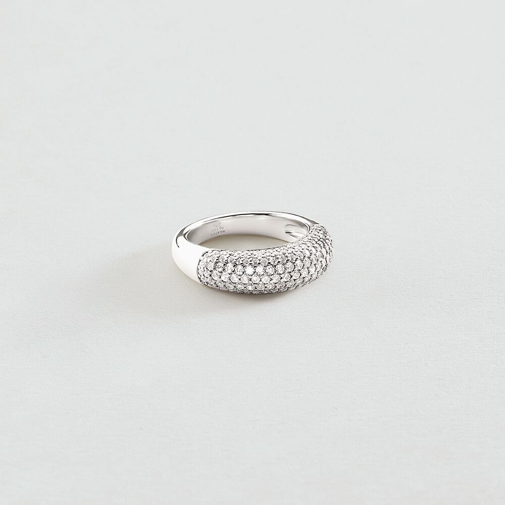 Anillo fino LOUIS - Cristal / Plateado - Anillos de fantasía  | Agatha