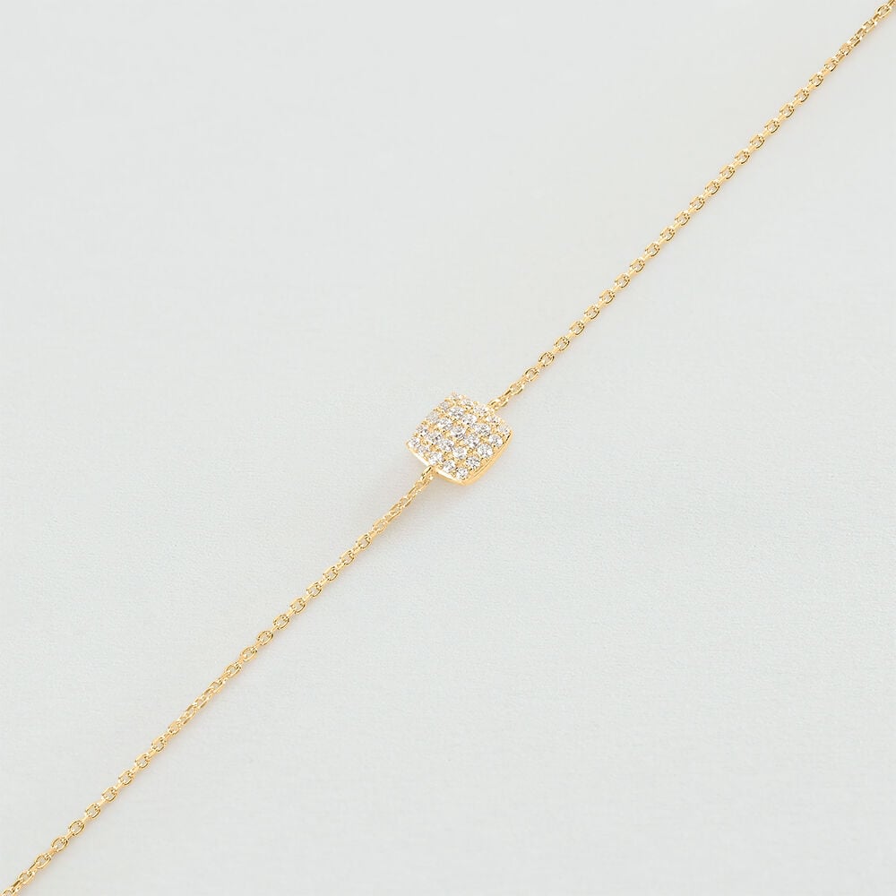 Pulsera de cadena GLORIA - Cristal / Dorado - Pulsera de cadena  | Agatha