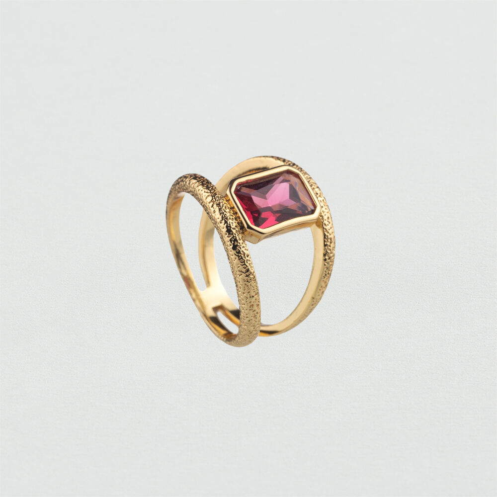 Anillo ancho CLEOPATR - Rosa / Oro - Anillos de fantas&iacute;a  | Agatha