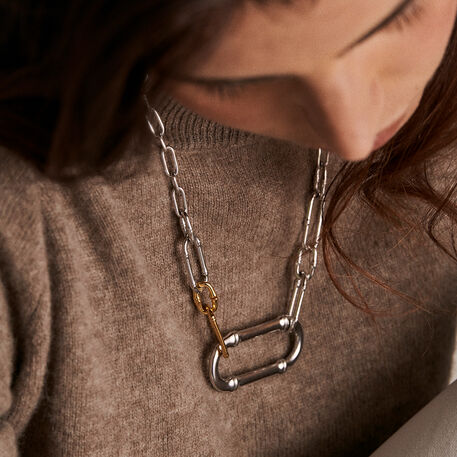 Collar largo BAMBOO - Plata / Oro - Collares  | Agatha